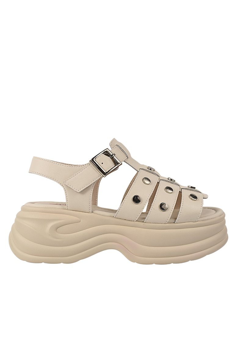 Sandale casual - dama - DL40002 alb - piele naturala - Alb