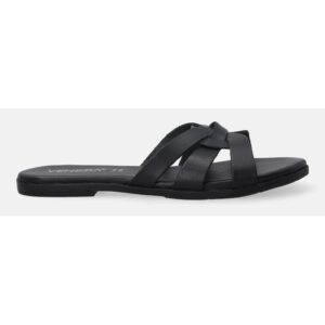 Papuci clasici din piele neagra pentru femei  Classic -