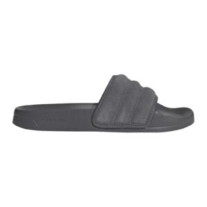 Papuci din piele intoarsa Adilette - Negru stins