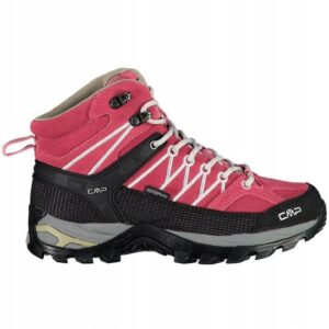 Ghete sport dama  Rigel Mid WP - Piele ecologica - Roz/Negru -