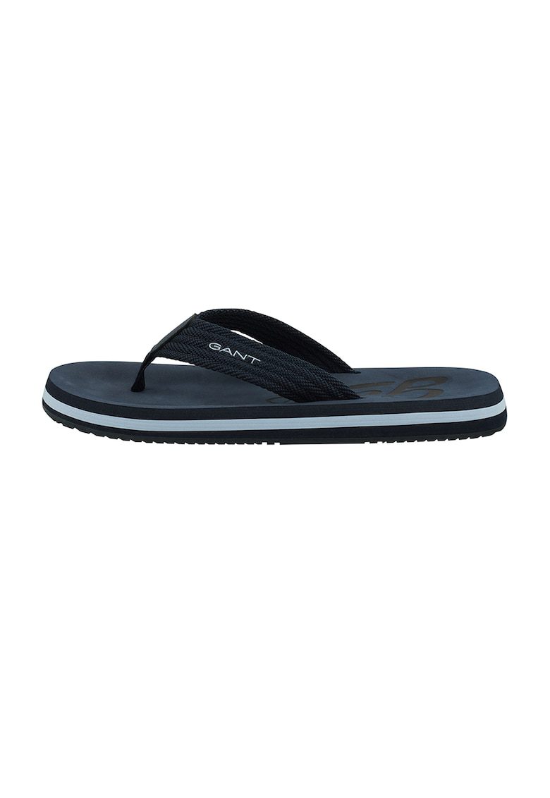Papuci flip-flop cu garnituri tricotate Brodale - Bleumarin