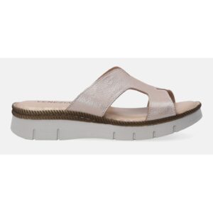 Papuci demiwedge din piele naturala