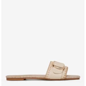 Papuci dama Bej - Material textil - Bej