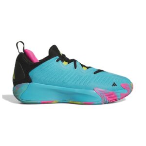 adidas Performance - Pantofi mid-cut Initiation pentru baschet - Negru/Turcoaz/Roz deschis