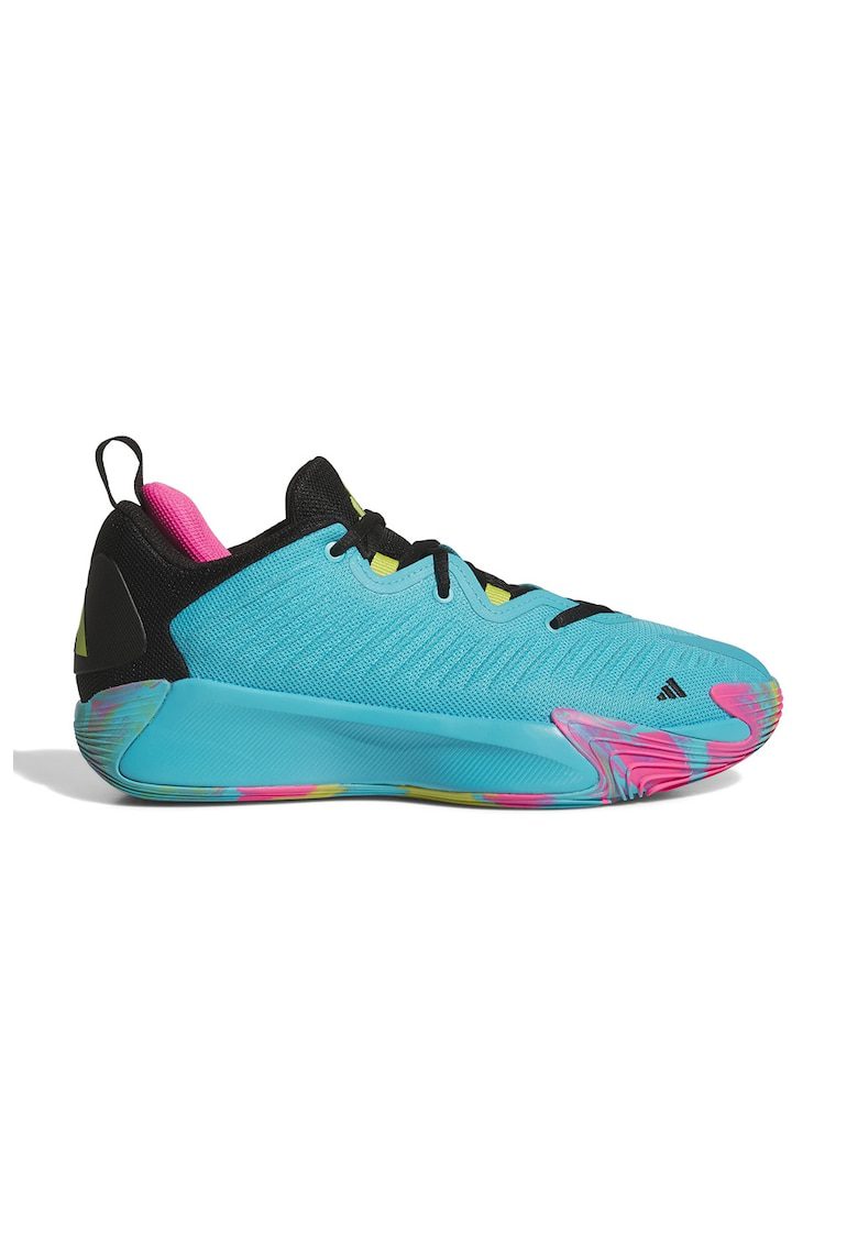 adidas Performance - Pantofi mid-cut Initiation pentru baschet - Negru/Turcoaz/Roz deschis