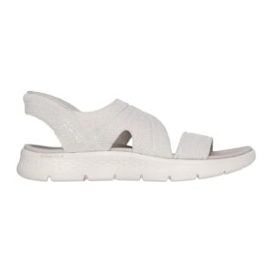 Sandale slip-on cu talpa plata - Alb murdar