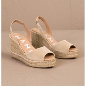 Sandale slingabck tip espadrile - Bej