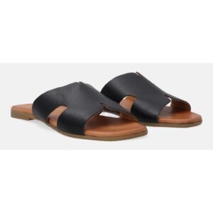 Papuci din piele flatform