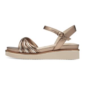 Sandale wedge - Auriu/Bronz