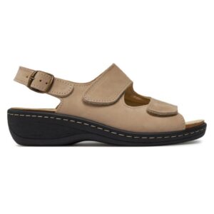 Sandale dama Brinkmann - 303787912 - Piele naturala/Piele nabuc - Bej - Bej
