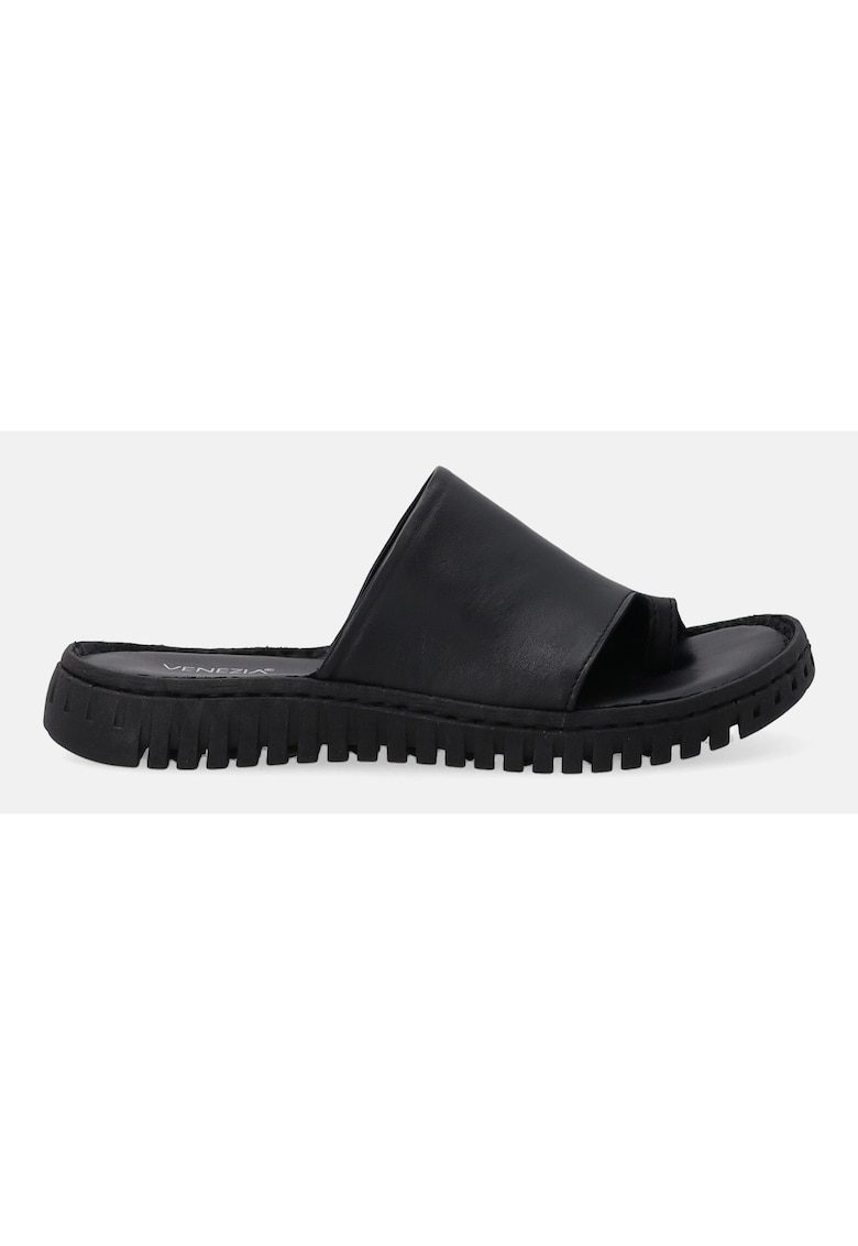 Papuci din piele cu bareta pentru deget