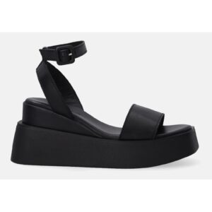 Sandale wedge de piele