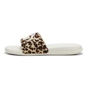 Papuci cu animal print Popcat 20 I Am The Drama - Negru/Bej