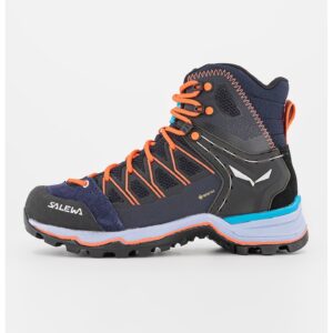 Ghete mid-cut cu garnituri de piele - pentru drumetii Trainer Lite - Negru/Roz/Bleumarin