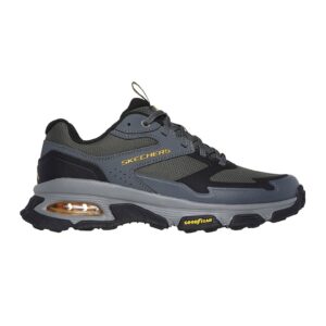 Pantofi de plasa cu garnituri de piele ecologica pentru drumetii Sleek Envoy - Negru/Gri
