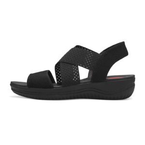 Sandale cu barete incrucisate - Negru