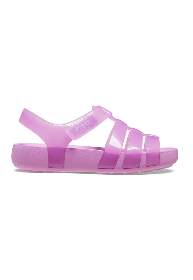 Sandale cauciucate cu velcro - Roz fandango