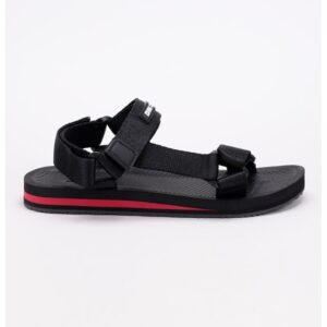 Sandale de material textil cu velcro - Negru