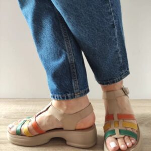 Sandale Casual Dama  246609T Apricot Plus Color - Apricot -