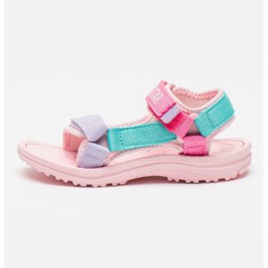 Sandale cu velcro - Verde/Lila/Roz