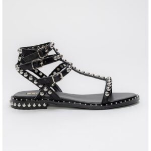 Sandale tip gladiator din piele cu tinte Dimple