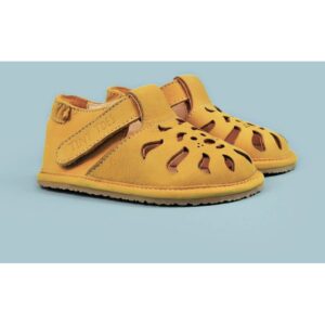 Sandale Barefoot din piele naturala - Nahal - Galben - Galben