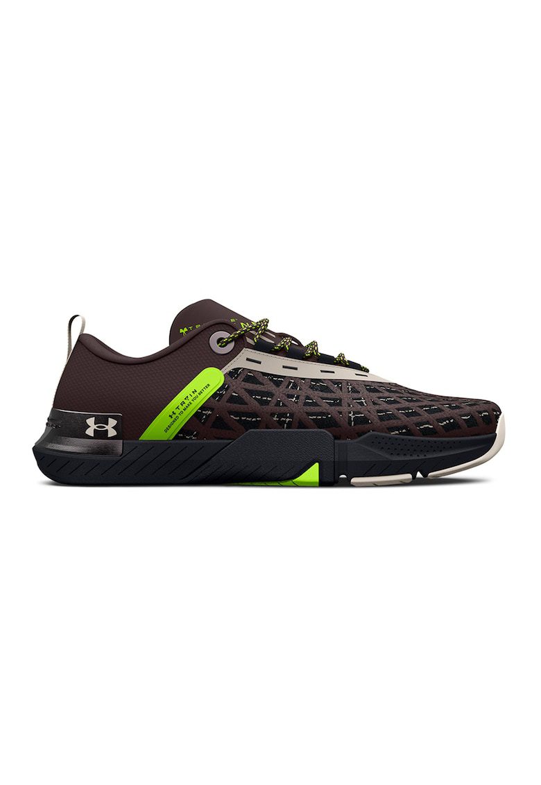 Pantofi cu sireturi pentru antrenament TriBase Reign 5 Q2 - Negru stins/Verde lime