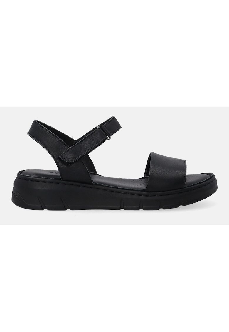 Sandale demiwedge din piele