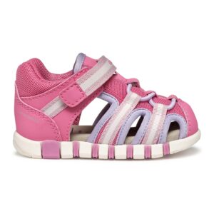 Sandale cu banda velcro - Roz inchis/Lila