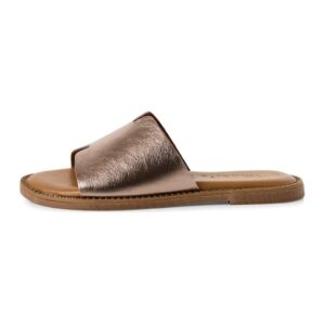 Papuci de piele - Auriu rose
