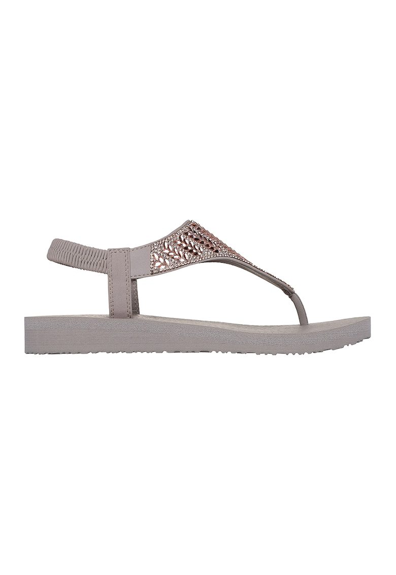 Sandale cu strasuri - Maro taupe