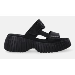 Papuci cu velcro din piele naturala