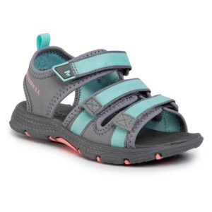 Sandale fete - Piele ecologica - Gri