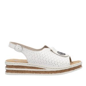 Sandale casual - dama -  ANTISTRESS - 62902-80 alb - piele naturala - Alb