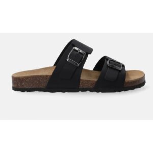 Papuci din piele cu catarame
