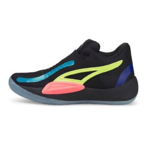 Pantofi mid-high pentru baschet Rise Nitro Sun - Negru/Verde neon/Roz