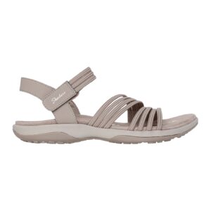 Sandale slim cu inchidere velcro Reggae - Maro taupe deschis