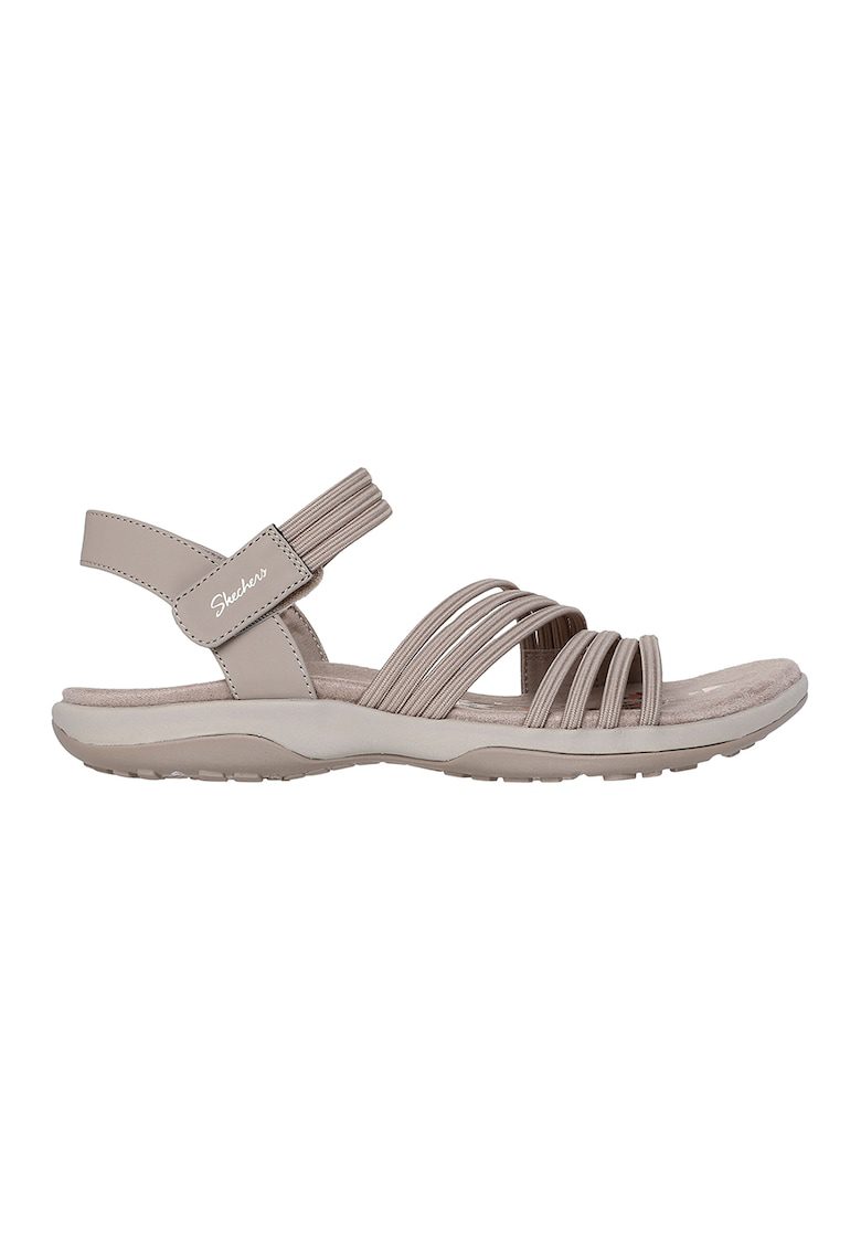 Sandale slim cu inchidere velcro Reggae - Maro taupe deschis