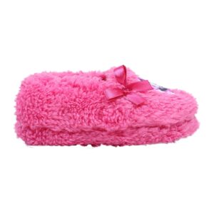 Papuci de casa cu aplicatie Minnie Mouse - Fucsia