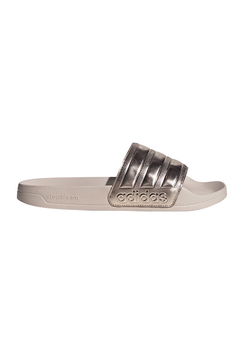 Papuci cu logo Adilette - Auriu/Bej