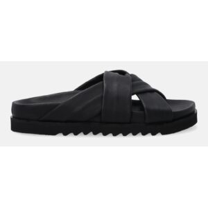 Papuci din piele cu talpa flatform