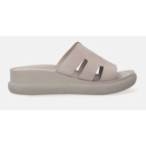 Papuci uni cu talpa wedge din piele naturala