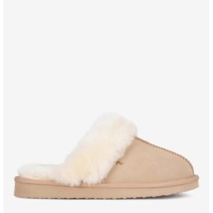 Papuci dama 5905588923855 - Piele intoarsa - Bej - Bej