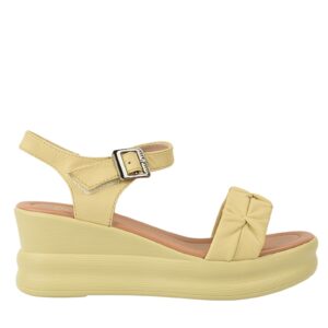 Sandale casual - dama -  2718 galben - piele naturala - platforma - Galben