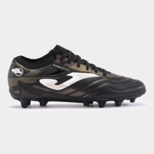 Ghete fotbal  Powerful 2401 FG pentru gazon natural dur - Alb/Negru