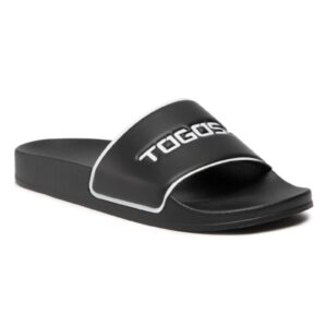 Papuci flip-flop barbati -  Piele ecologica - Negru