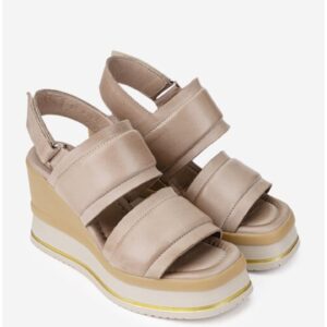 Sandale dama  taupe cu platforma - Maro taupe