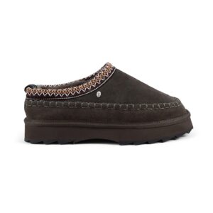 Papuci de piele intoarsa - Negru stins