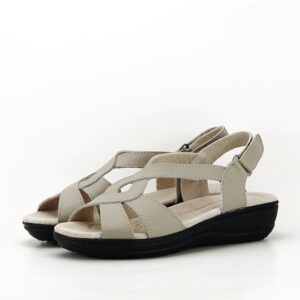 Sandale gri din piele naturala Mabel 127 5533 - Gri