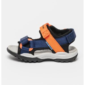 Sandale cu inchidere velcro Borrealis - Portocaliu/Bleumarin